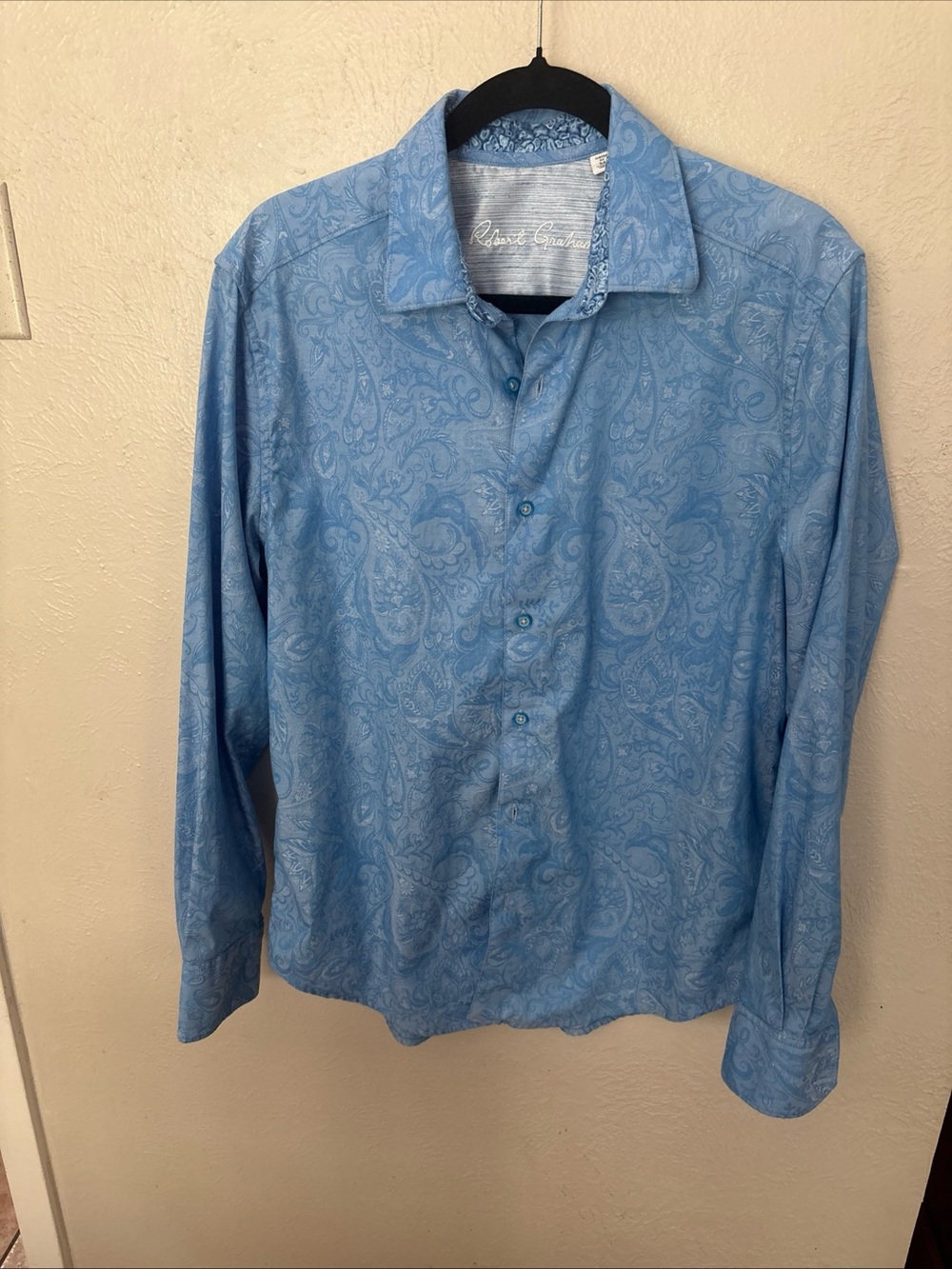 Robert Graham Blue Paisley Men's Button-Up Shirt